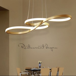 Golden creative note shape chandelier LED home lighting decorative lights