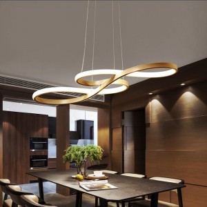 Golden creative note shape chandelier LED home lighting decorative lights