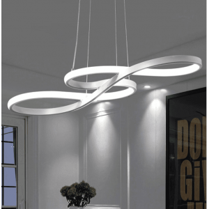 Golden creative note shape chandelier LE...