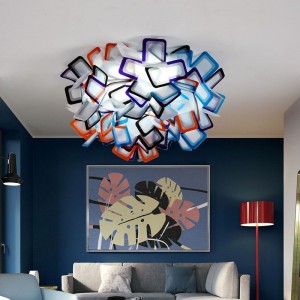 Home decorative children bedroom colorful flower led suspended ceiling children light