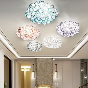 Home decorative children bedroom colorful flower led suspended ceiling children light