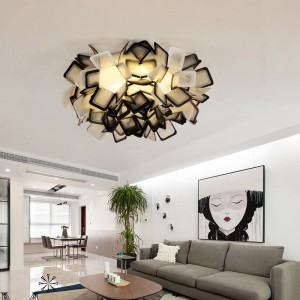 Home decorative children bedroom colorful flower led suspended ceiling children light