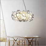 New design lighting flower modern acrylic pendnat  light for restaurant decoration