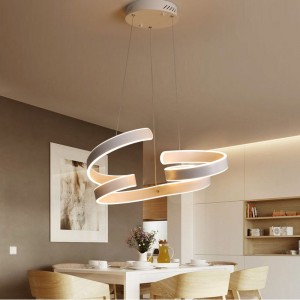 Modern led pendant lights for dining living room Kitchen Room Aluminum cerchio anello lampadario hanging pendant lamp