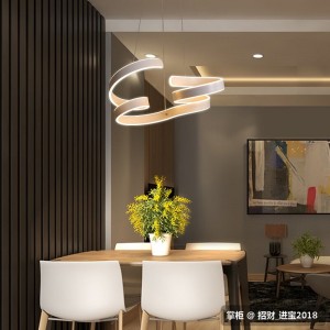 Modern led pendant lights for dining living room Kitchen Room Aluminum cerchio anello lampadario hanging pendant lamp