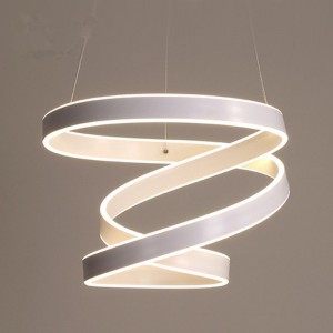Fashion Aluminum LED Chandelier Circular Creative Modern Acrylic Lamps
