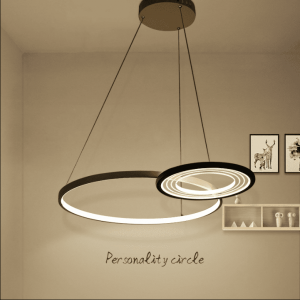 Creative personality ring/square bedroom lights living room pendant office lighting