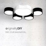 blank&white modern diy led acrylic ceiling lamp for office/home /shop