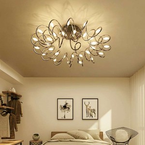 CE FCC ROHS approved  LED Flower Modern Simple Aluminum Ceiling Lamp