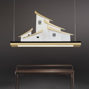 Customized Individual LED 48W  iron pendant lamp post-modern simple living room hanging lamp