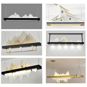 wholesale customized modern led luxury metal chandelier pendant creative lamp for living room