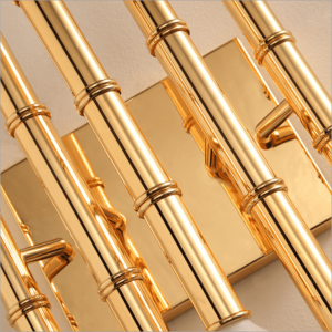 E14 Bamboo Shape Pipe gold Wall Lamp Modern Hotel Decor Living Room Bedside Aisle Lamp Bar restaurant living dining room