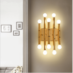 E14 Bamboo Shape Pipe gold Wall Lamp Modern Hotel Decor Living Room Bedside Aisle Lamp Bar restaurant living dining room