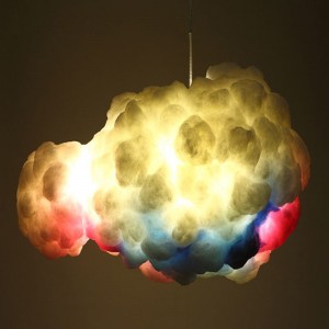 Modern Dining Room Pendant cloud shape light with music flash RGB for Cafe Restaurant
