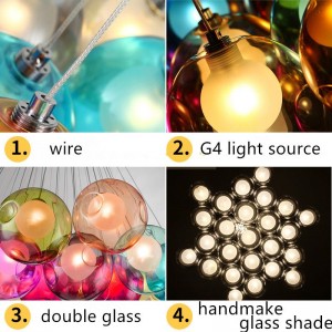 Glass Ball Chandelier Decoration Pendent Light for living room, dinning room, shop