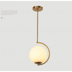 Hanging light pendant light Nordic modern 150mm 200mm 300mm simple glass ball for living room