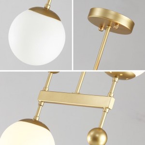 New Nordic LOFT Industrial Vintage Ball Glass Shade Modern Art Deco Hotel Home LED Chandelier Pendant Pending Lightings