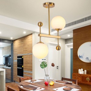 New Nordic LOFT Industrial Vintage Ball Glass Shade Modern Art Deco Hotel Home LED Chandelier Pendant Pending Lightings