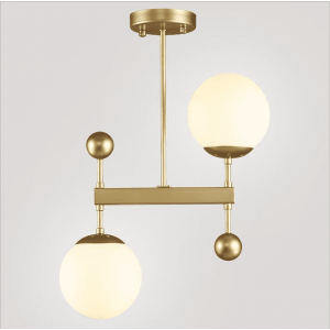 New Nordic LOFT Industrial Vintage Ball Glass Shade Modern Art Deco Hotel Home LED Chandelier Pendant Pending Lightings