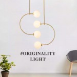 Classic Glass E27 Branch Chandelier Pendant light Decorate 4 balls