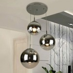 contemporary Modern  pendant lighting fixture chrome glass chandelier