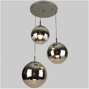 contemporary Modern  pendant lighting fixture chrome glass chandelier