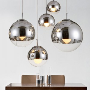 contemporary Modern  pendant lighting fixture chrome glass chandelier
