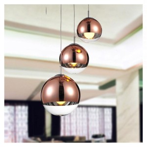 contemporary Modern  pendant lighting fixture chrome glass chandelier