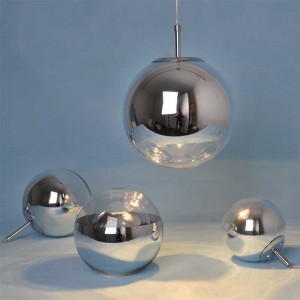 contemporary Modern  pendant lighting fixture chrome glass chandelier