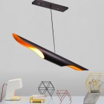 Modern simple and elegant unusual chandelier outside black and inside golden creative decorative Chandelier