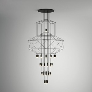 hot sale high quality new design industrial wind PMMA creative acrylic lampshade led pendant lamp iron pendant light