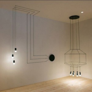 hot sale high quality new design industrial wind PMMA creative acrylic lampshade led pendant lamp iron pendant light