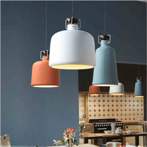 Industrial style Aluminum Wood Metal Pendant Light Hanging Lamp