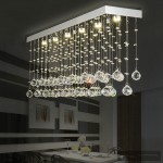 contemporary rectangular LED  k9 crystal chandelier  lighting for living room