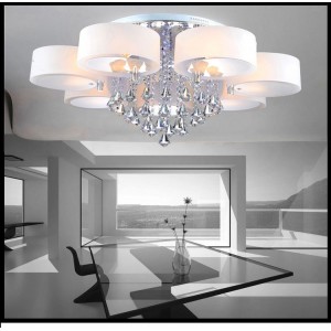 Round led living room crystal ceiling ceiling luxury stainless steel ceiling lamps