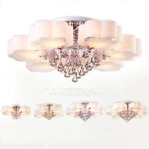 Round led living room crystal ceiling ceiling luxury stainless steel ceiling lamps