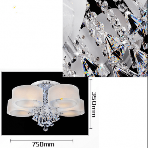 Round led living room crystal ceiling ceiling luxury stainless steel ceiling lamps