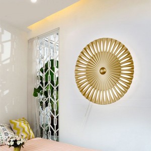 minimalist creative led golden color bedside wall lamp hotel bedroom light blade style wall lamp