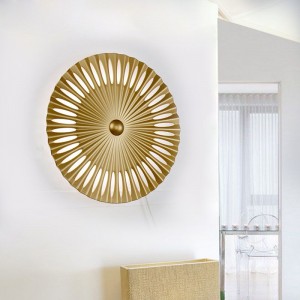 minimalist creative led golden color bedside wall lamp hotel bedroom light blade style wall lamp