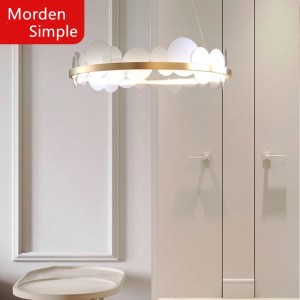 Modern home decor round ceiling light led iron chandeliers pendant light for Kitchen dining room Living bedroom