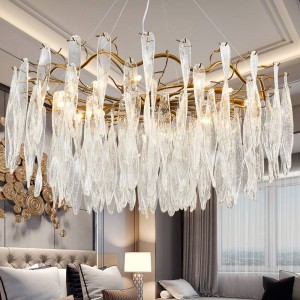 OEM Professional Manufacturer Luxury Modern Rain Drops Crystal Chandelier for Lobby Hall