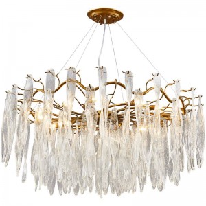 OEM Professional Manufacturer Luxury Modern Rain Drops Crystal Chandelier for Lobby Hall
