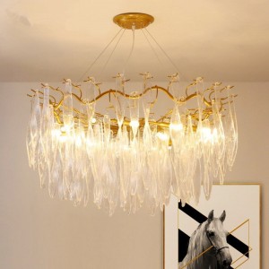 OEM Professional Manufacturer Luxury Modern Rain Drops Crystal Chandelier for Lobby Hall