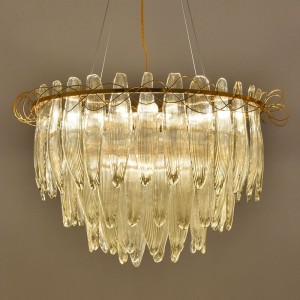 CompareShare Luxury Plating golden crystal Chandelier pendant light for hotel