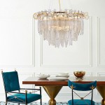 CompareShare Luxury Plating golden crystal Chandelier pendant light for hotel