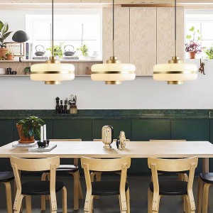 Modern pendant chandelier light decorative single gold glass pendant light