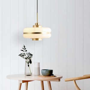 Modern pendant chandelier light decorative single gold glass pendant light