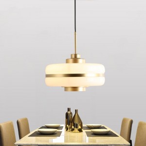 Modern pendant chandelier light decorative single gold glass pendant light