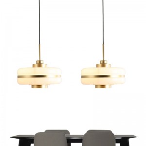 Modern pendant chandelier light decorative single gold glass pendant light