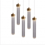 Postmodern ins Style Simple Modern Hotel Bar Restaurant Creative Individual Stripe Texture Glass Tube Chandelier
